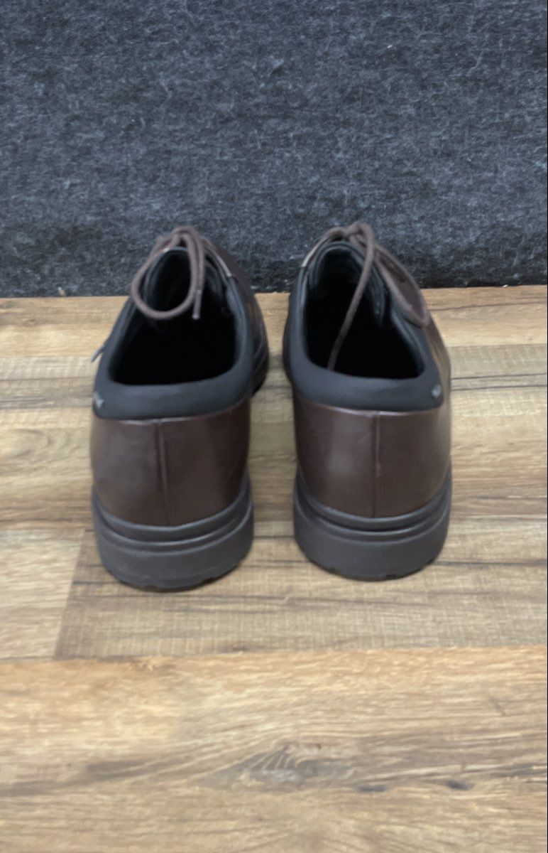Clarks Un Aldric Park Dark Brown Leather Gore-Tex Plain Toe Derby Shoes Size 13