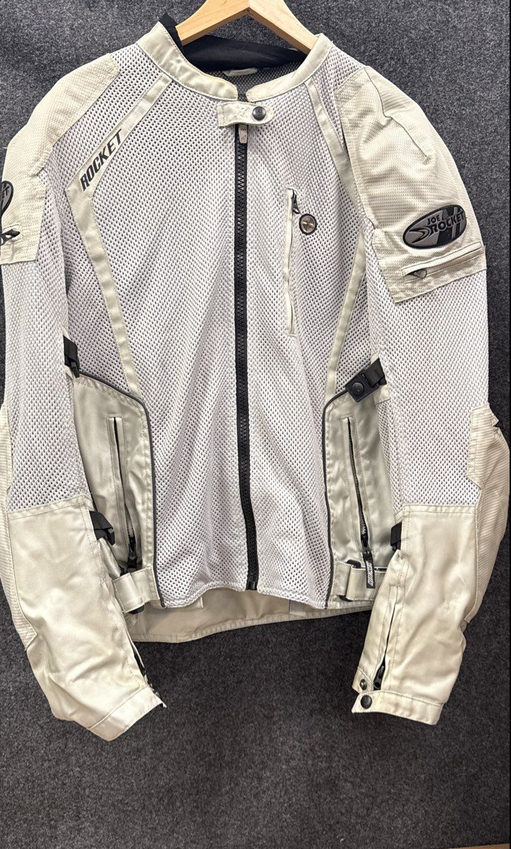 Joe Rocket Men's Phoenix Ion Mesh Motorcycle Jacket Silver Gray Size L
