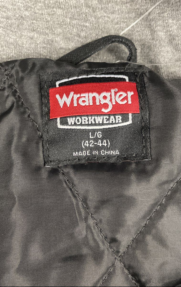 Wrangler Workwear Black Canvas Hooded Shirt Jacket Quilted Lined NWT Sz L