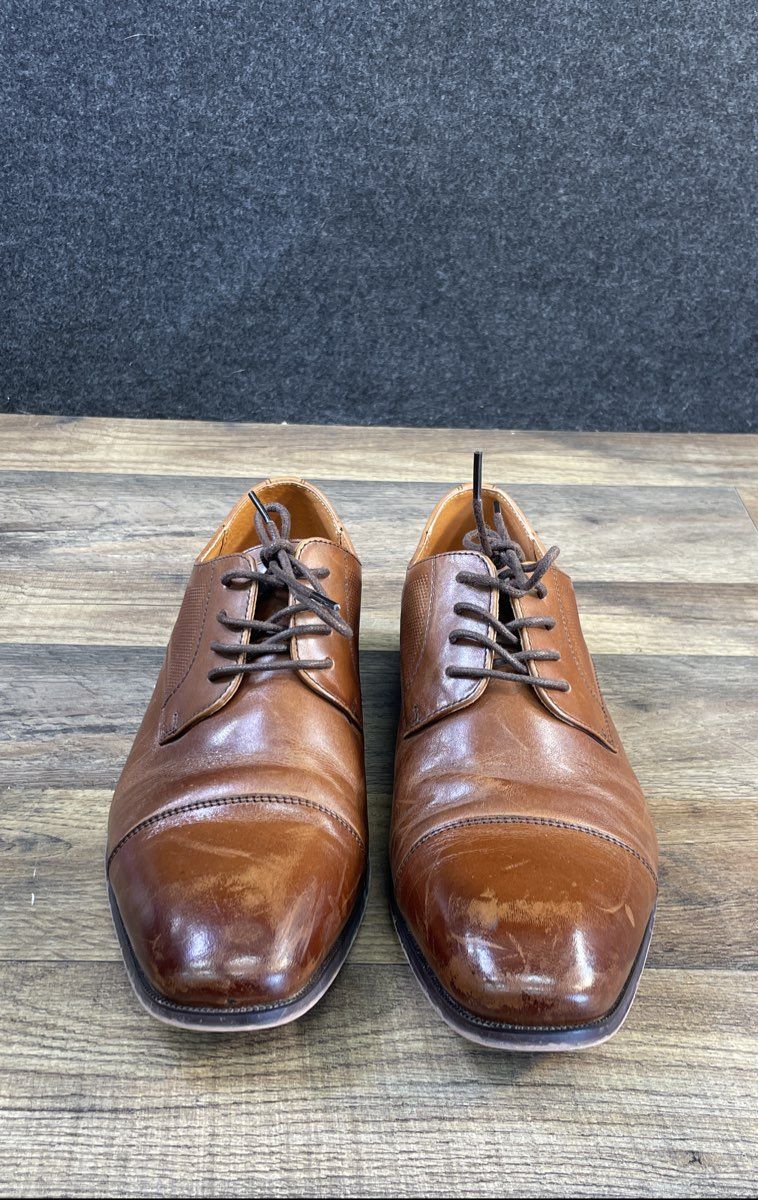 Florsheim Brown Leather Cap Toe Derby Dress Shoes Men's Size 12 D