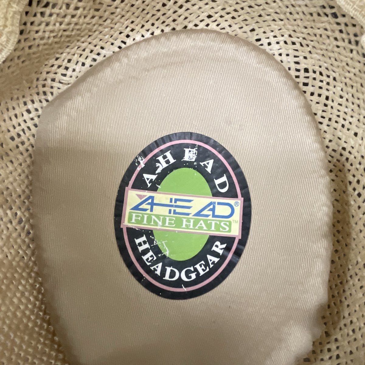 Vintage Y2K Ahead Men's Woven Straw Safari Hat Cap Cana Golf Size M/L