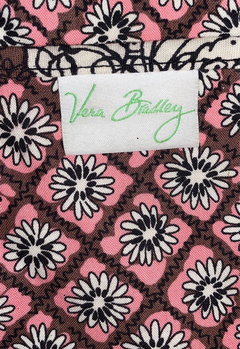 Vera Bradley Symphony in Hue Pink Floral Quilted Cotton Large Vera Tote Bag