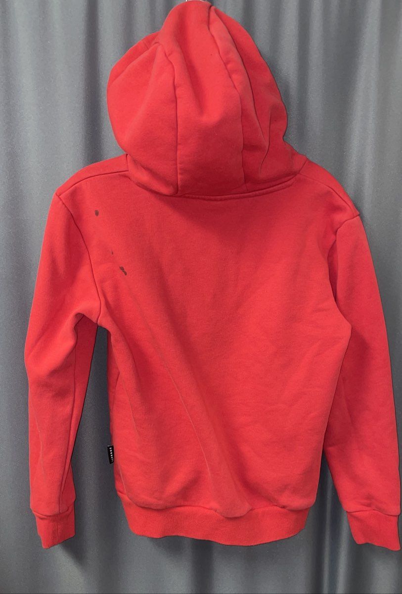 Sonneti London Men's Red Pullover Hoodie Sweatshirt Logo Kangaroo Pocket Sz L