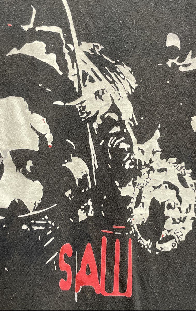 Saw Horror Movie Graphic T-Shirt Billy the Puppet Logo Black Sz 3XL