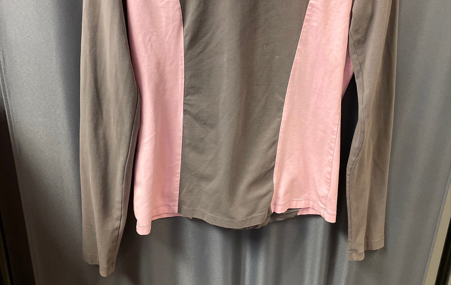 Ralph Lauren Women's Gray Pink Full Zip Track Jacket Cotton Spandex Sz M