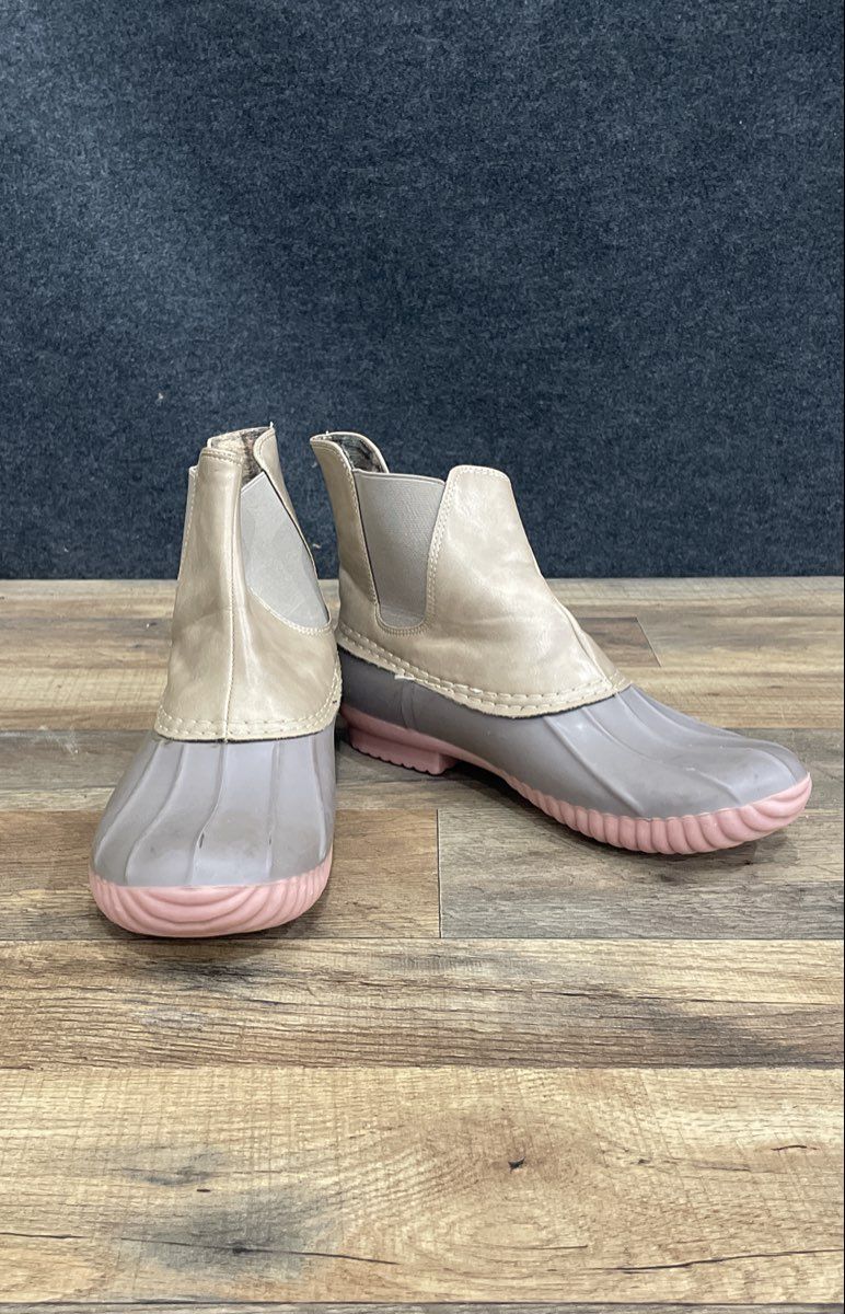 Avanti Ankle Chelsea Duck Boots Brown Grey Pink Waterproof Rain Size 6