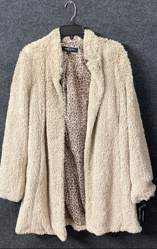 Beige Kenneth Cole Coat - Size Medium