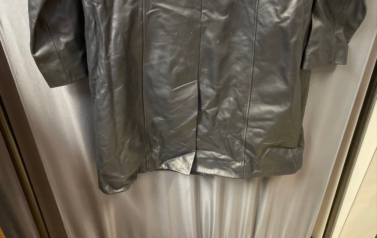 Preston & York Women's Black Genuine Lambskin Leather Car Coat Jacket Sz PM