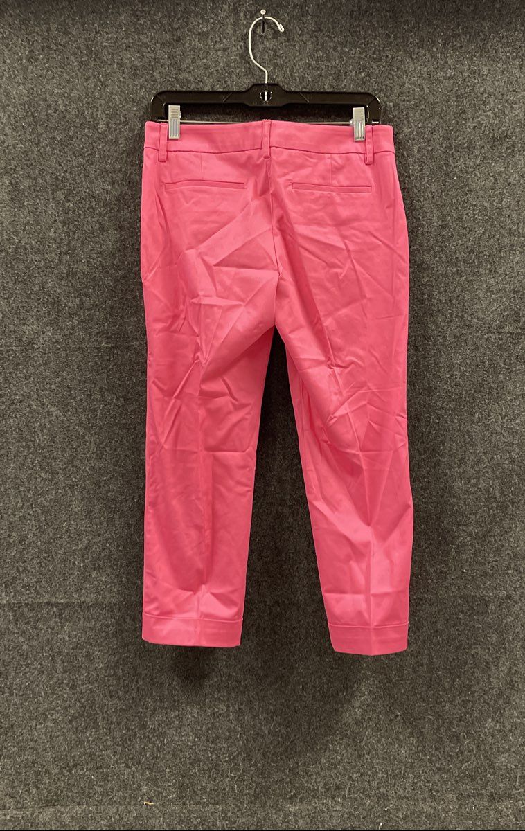 New York & Company Women's Pink Crosby Street Slim Leg Sateen Pants NWT Sz 4