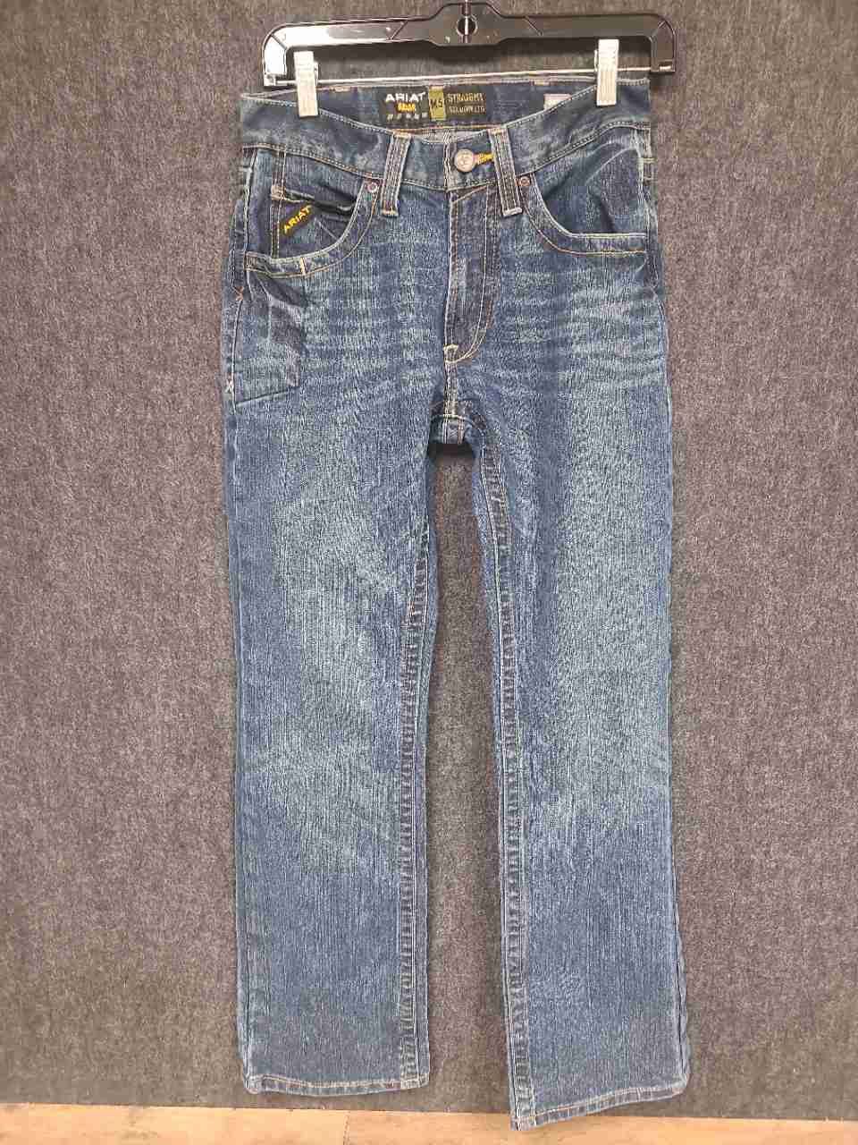 Ariat Men's Rebar M5 Straight Leg Blue Wash Denim Jeans Size 28x30