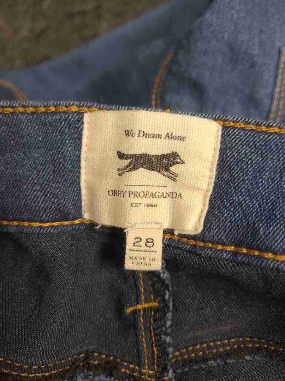 Obey Propaganda Women's Lean & Mean Fit Blue Stretch Denim Jeans Sz 28
