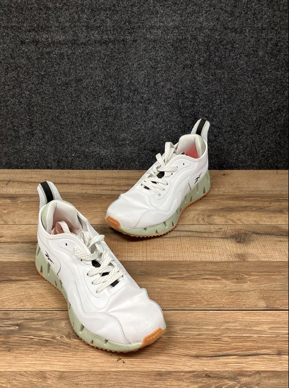 Reebok Zig Dynamica 4 White Seafoam Green Women's Running Shoes Size 8.5