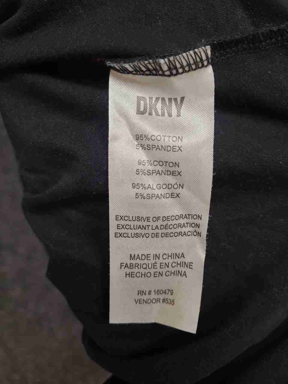 DKNY Sport Men's Black Zipper Mesh Pocket Cotton Blend T-Shirt Size L