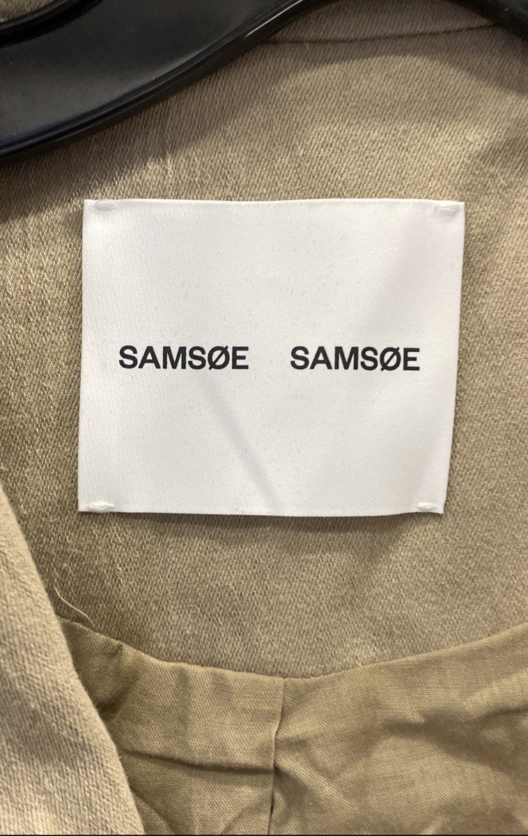 Samsoe Samsoe Women's Salima Blazer Chinchilla Brown Tan Single Button Sz S