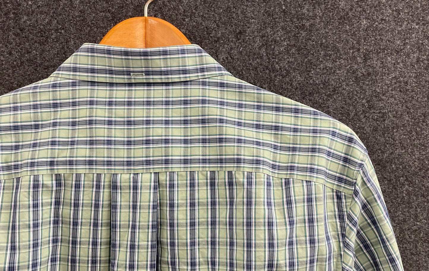 Duluth Trading Co Men's Wrinklefighter Shirt Green Blue Plaid Trim Fit Sz 2XLT