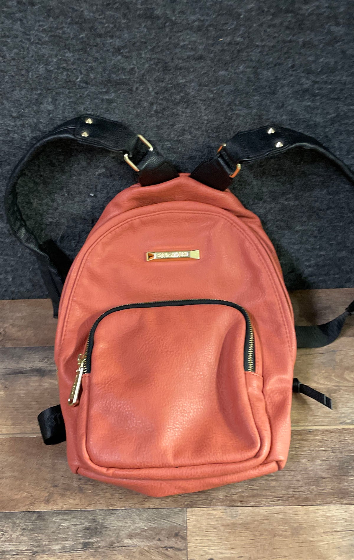 Steve Madden Pink Pebbled Mini Backpack Gold Hardware Adjustable Straps