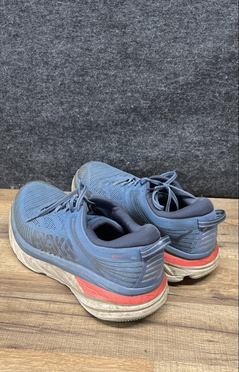 Hoka One One Bondi 7 Real Teal Men's Running Shoes Size 12.5 Wide 2E