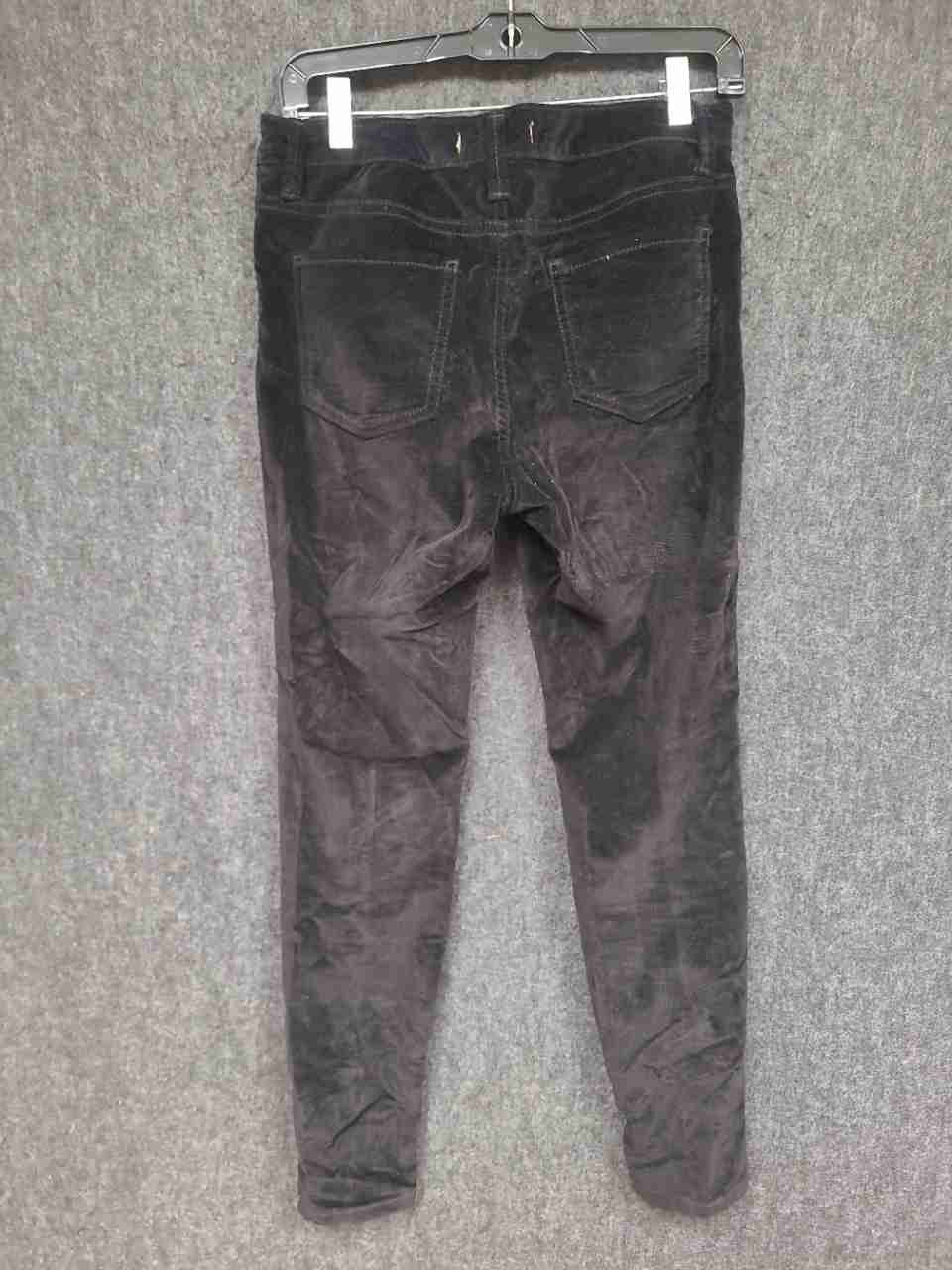 Nine West Vintage America Collection Women's Black Velvet Skinny Pants Sz 10P