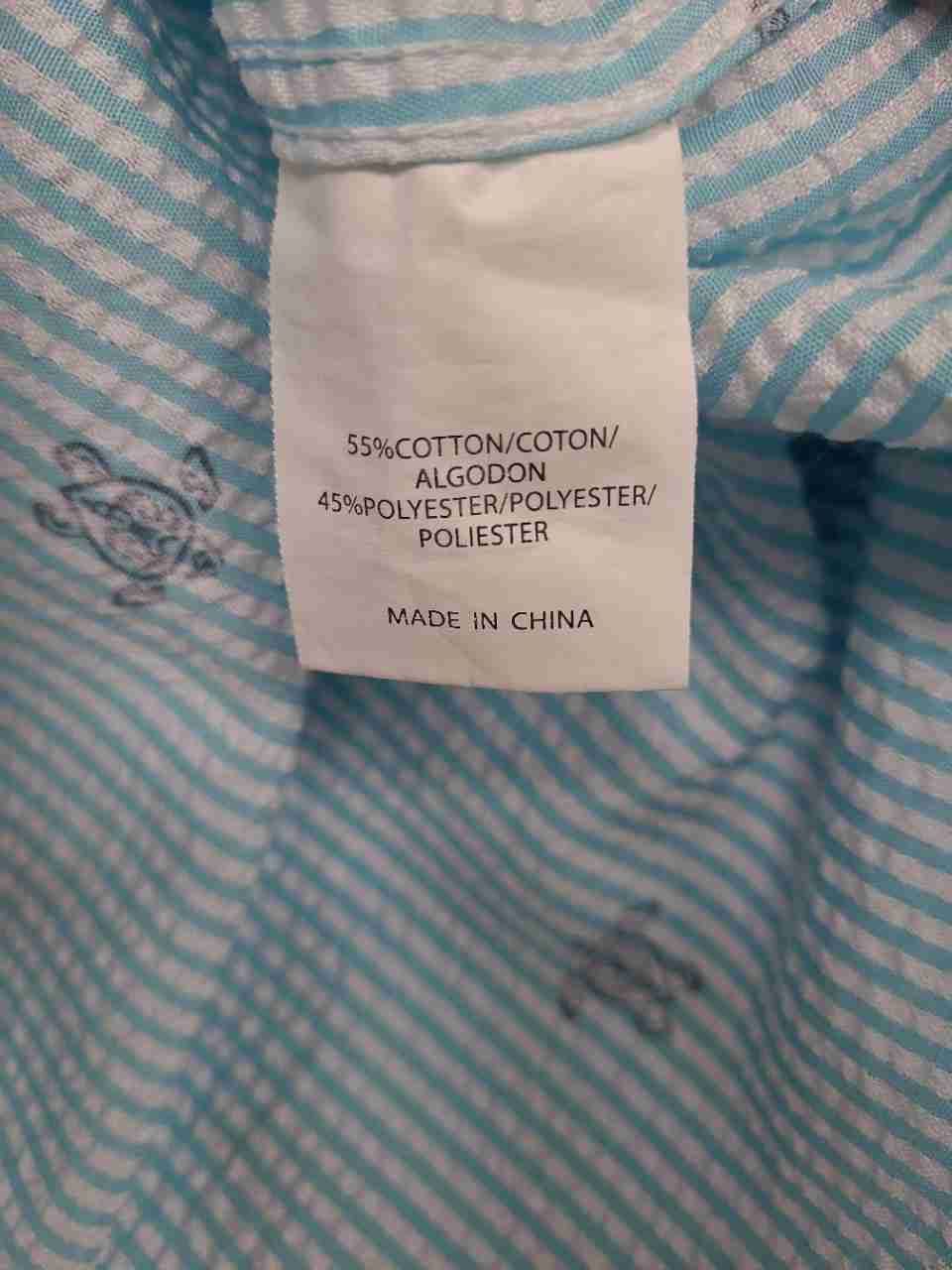 Lanikai Surf Men's Button Down Seersucker Turtle Print Shirt Sz XXL