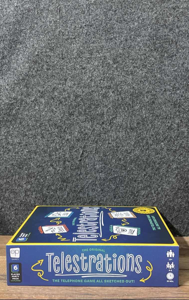 The OP The Original Telestrations Party Board Game 6 Player Pack Fun Drawing