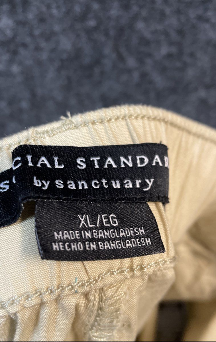 Social Standard by Sanctuary Women's Tan Portside Cargo Crop Pants Size XL