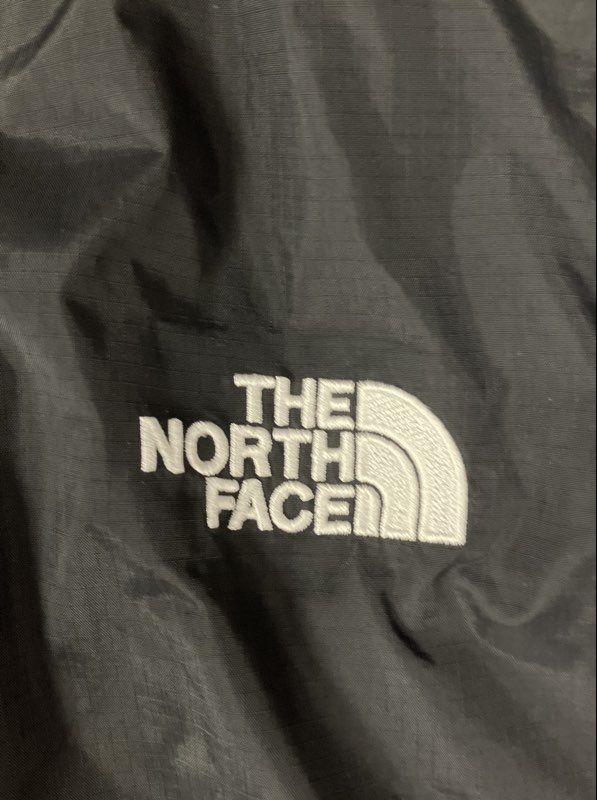 The North Face Men's Windbreaker Jacket Black White Colorblock Hooded Sz S