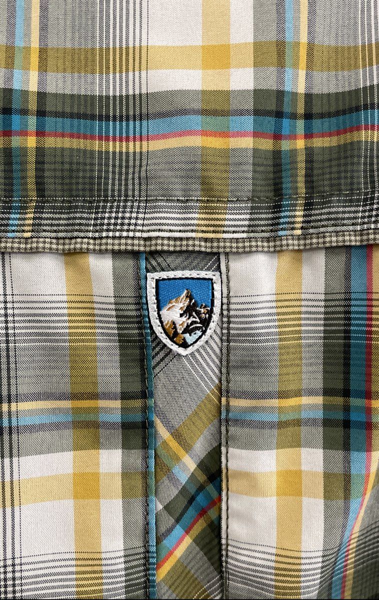 Kuhl Men's Multicolor Plaid Short Sleeve Button Up Hiking Shirt Sz M