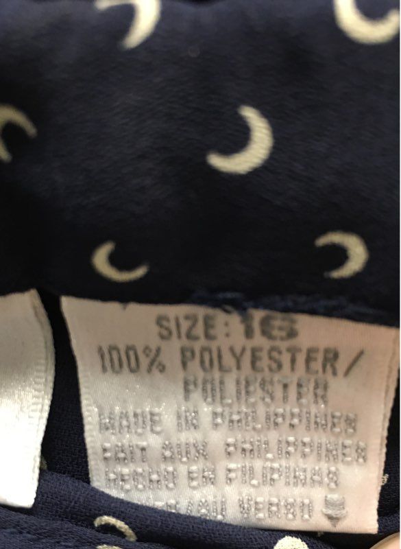 Vintage 90s Liz Claiborne Women's Navy Crescent Moon 2 Pc Skirt Set Sz 16 NWT
