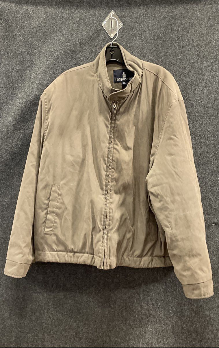 London Fog Women's Grey Full Zip Mock Neck Insulated Harrington Jacket Sz XXL