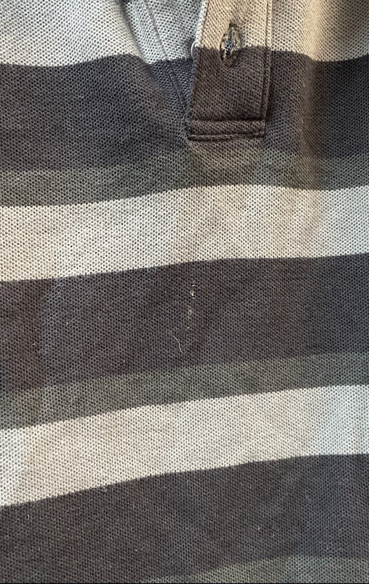 Lurking Class by Sketchy Tank Men's Striped Polo Shirt Skull Logo Sz XL