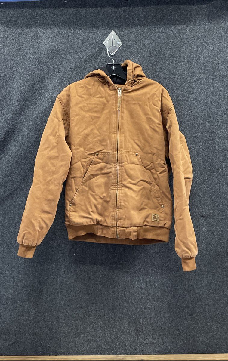 Berne Men's Brown HJ375TBC Hooded Work Jacket Heavyweight Canvas Sz M Regular