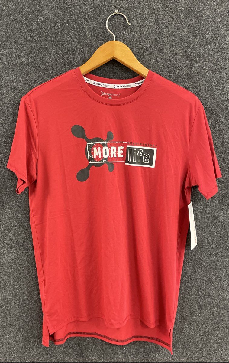Orangetheory Unisex SS Recovery Tee Cranberry Red More Life Graphic NWT LG