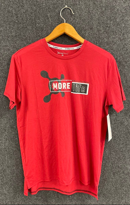 Orangetheory Unisex SS Recovery Tee Cranberry Red More Life Graphic NWT LG