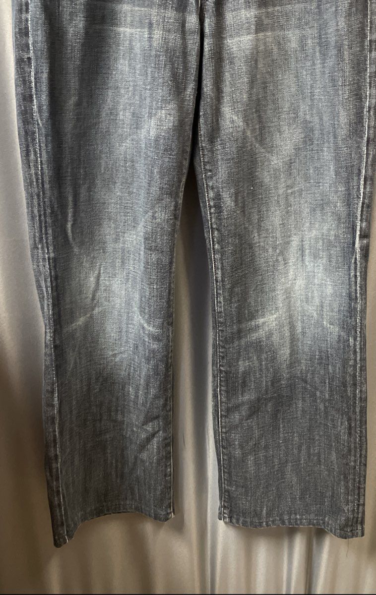 7 For All Mankind Men's Dark Blue Relaxed Fit Distressed Cotton Jeans Sz 33