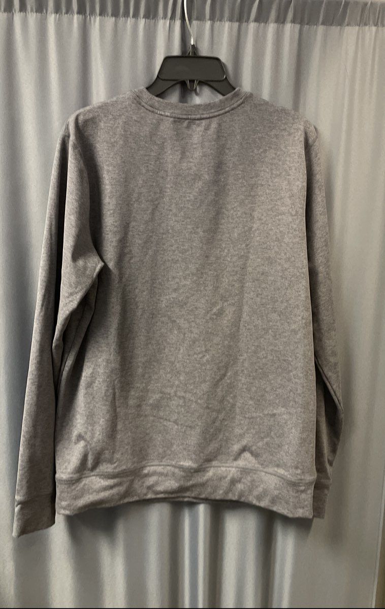 Peloton Men's Heather Gray Crewneck Pullover Performance Sweatshirt Logo Sz S