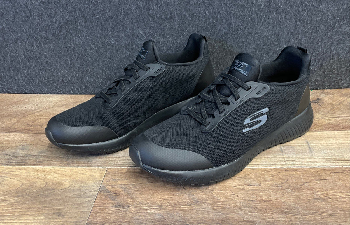 Skechers Work Squad SR Black Slip Resistant Work Shoes Women's Size 9