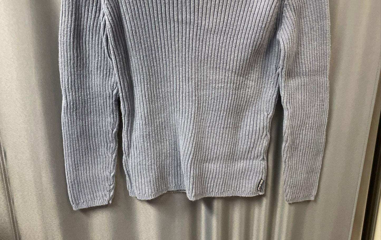 Woolrich Women's Blue Ridge Ribbed Mock Neck Sweater Ramie Cotton Blend Sz M