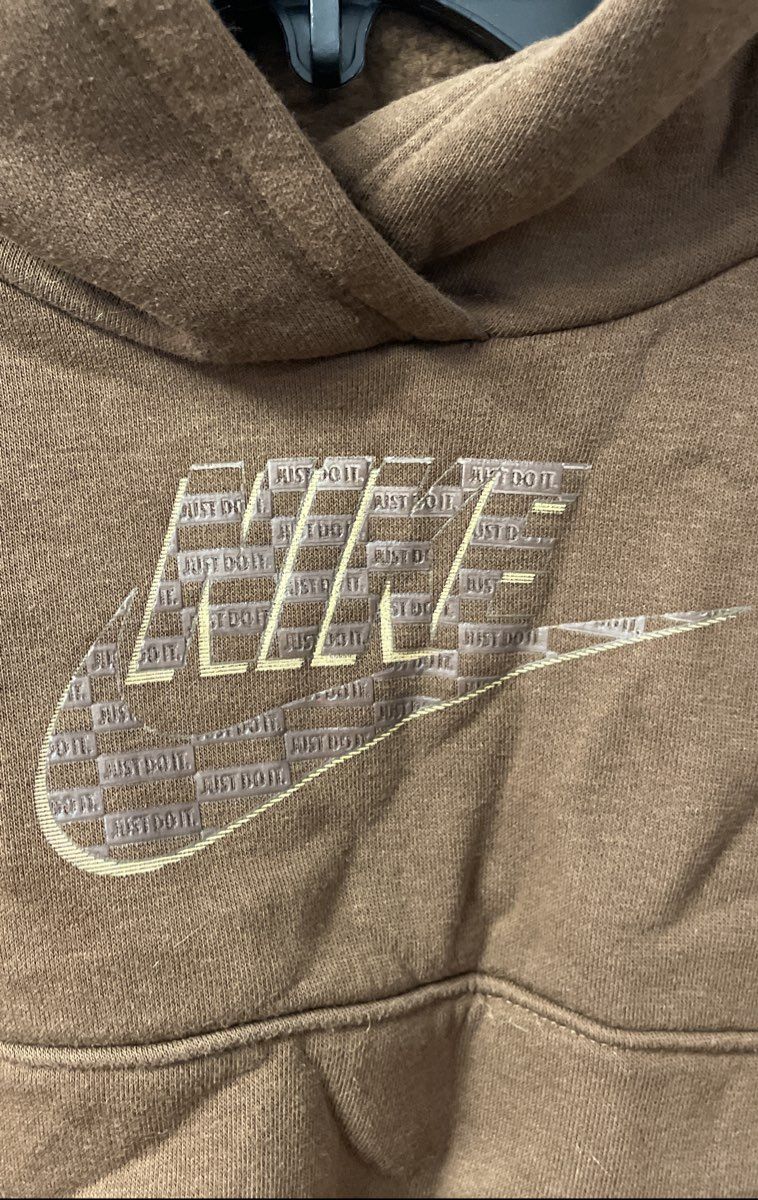 Nike Baby Brown Logo Hoodie and Sweatpants Fleece Sweat Suit Sz 18M
