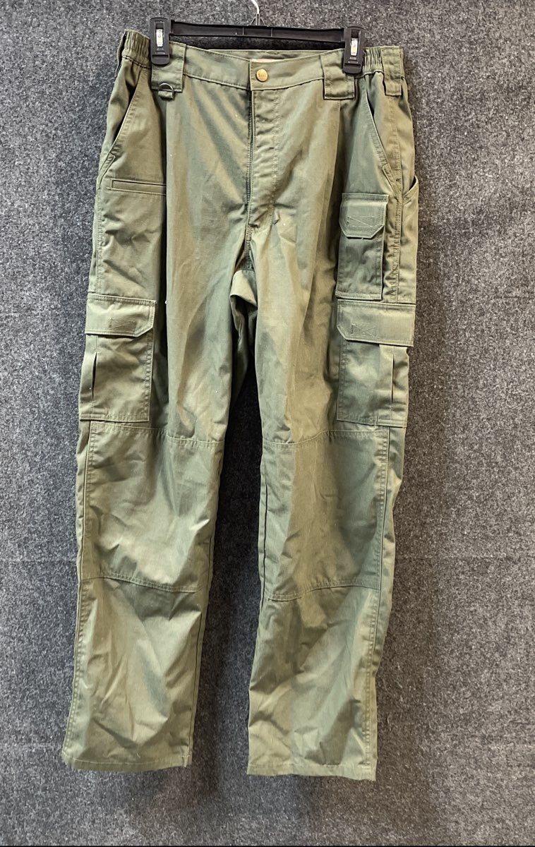 5.11 Tactical Men's OD Green Polyester Cotton Utility Cargo Pants Sz 34x34