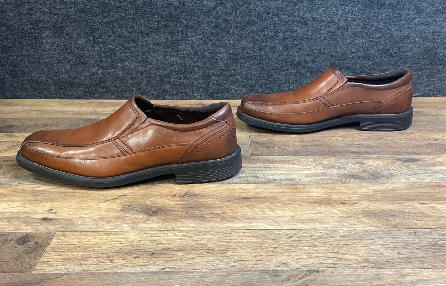 Rockport Charlesview Brown Leather Slip-On Loafer Dress Shoes Men's Size 13