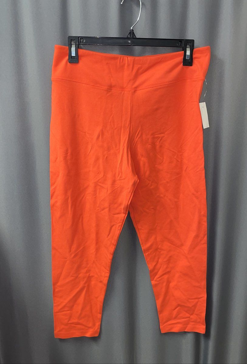 NWT J. Crew Women's Orange Capri Athletic Leggings Size L