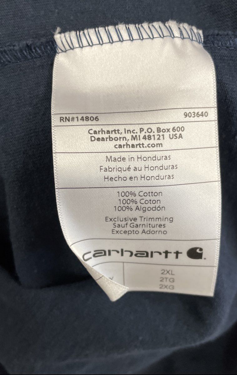 Carhartt Men's Navy Blue Relaxed Fit Short Sleeve Campfire Graphic T-Shirt 2XL