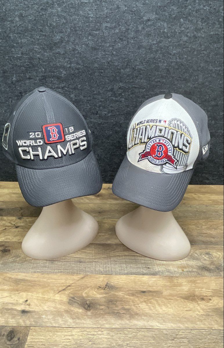 New Era Boston Red Sox World Series Champions Hat Lot 2004-2018 OSFM