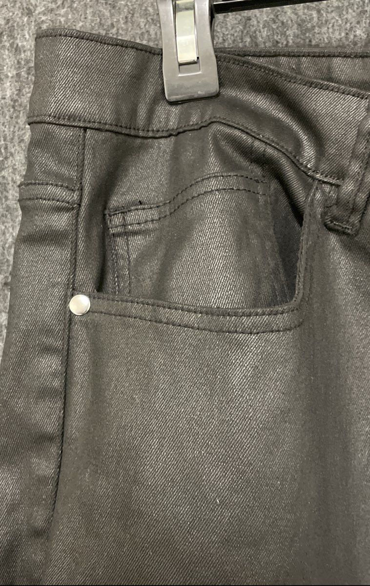 NovaMen Men's Black Keeping It Cool Waxed Skinny Moto Zip Pants Sz 38 NWT
