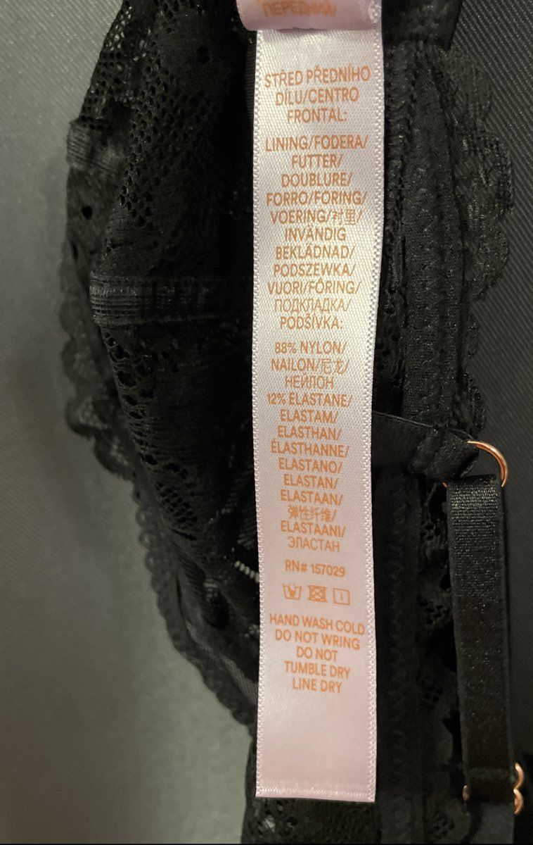Savage x Fenty Women's Black Floral Lace Bralette Bra Unlined NWT Size Large
