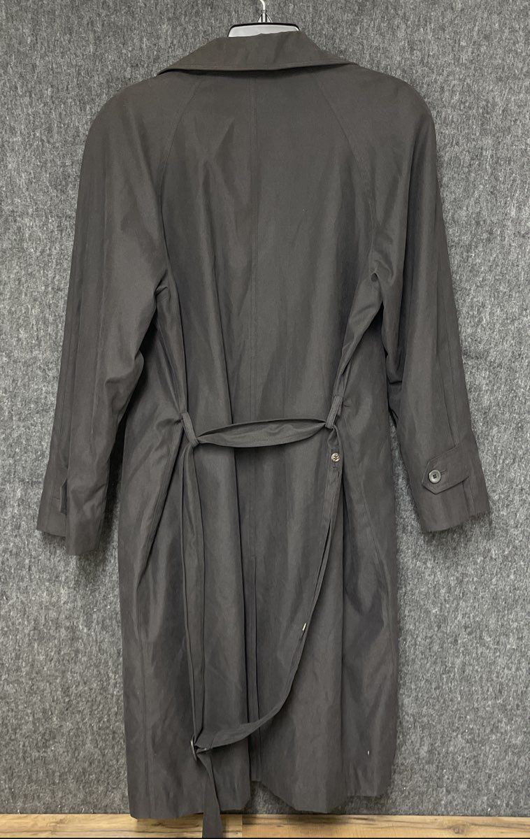 London Fog Women's Black Double Breasted Belted Trench Coat Size 12 Petite