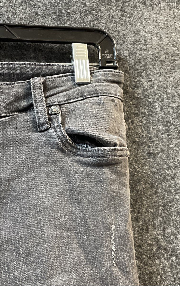 Kut From The Kloth Women's Catherine Boyfriend Jeans Black Distressed Sz 2