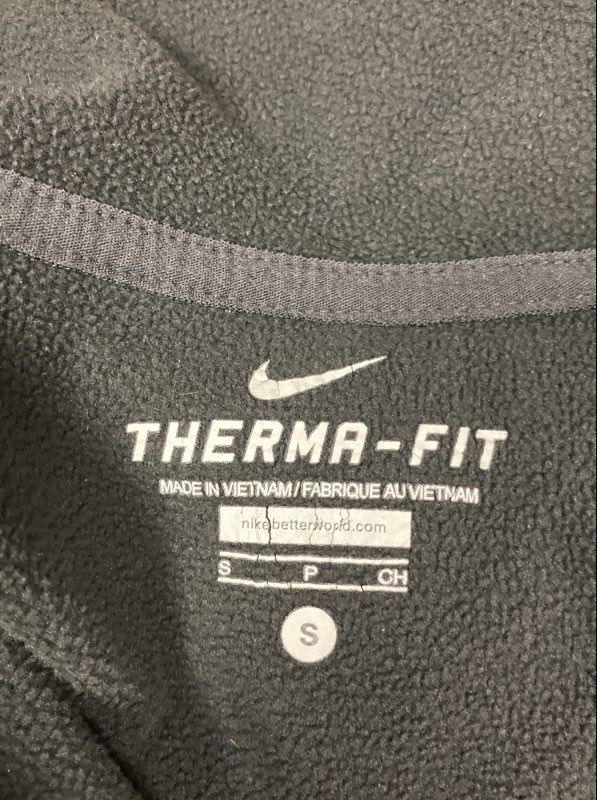 Nike Women's Therma-Fit Full Zip Hoodie Jacket Black Thumbhole Sz S