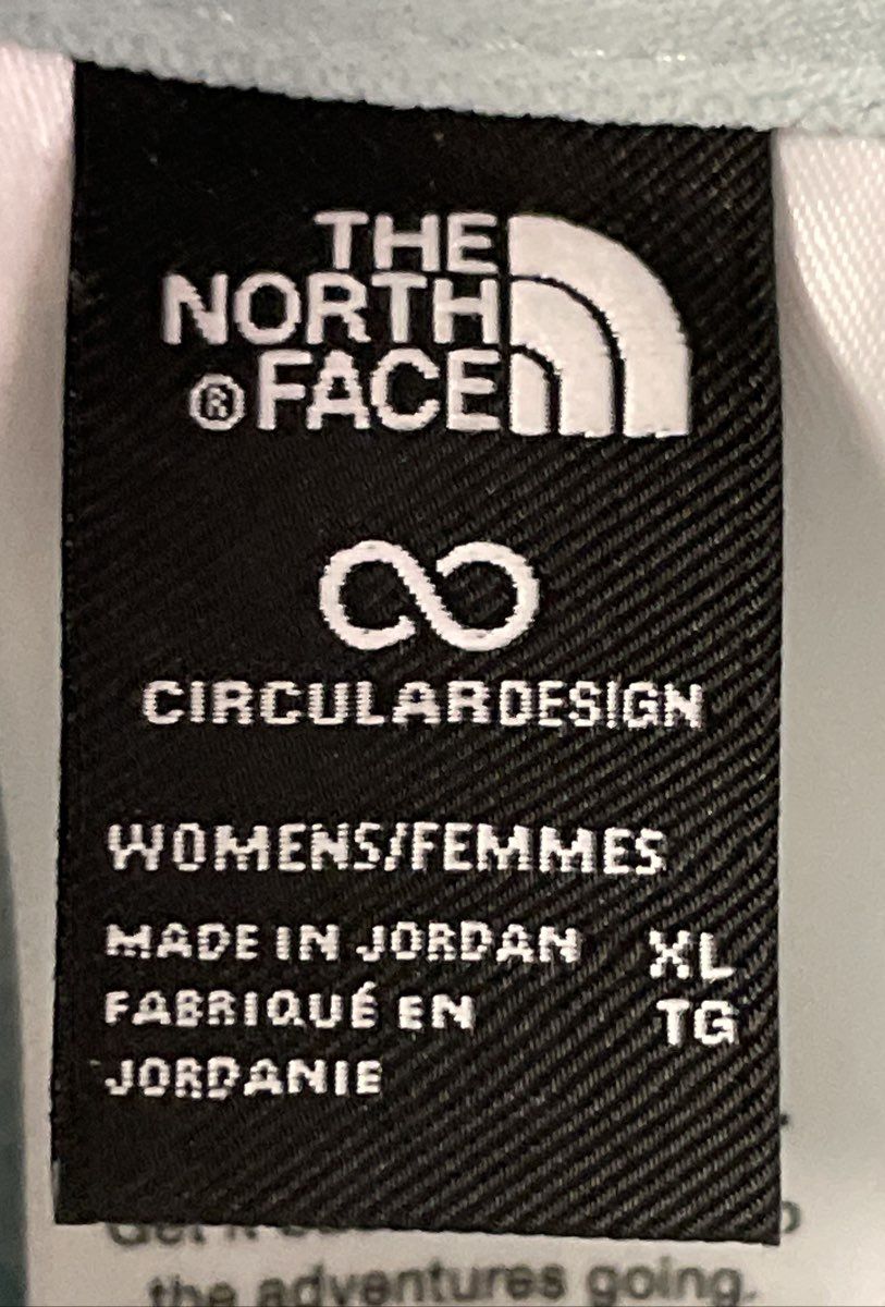 The North Face Women's Teal Circular Design 1/4 Zip Fleece Pullover Sz XL