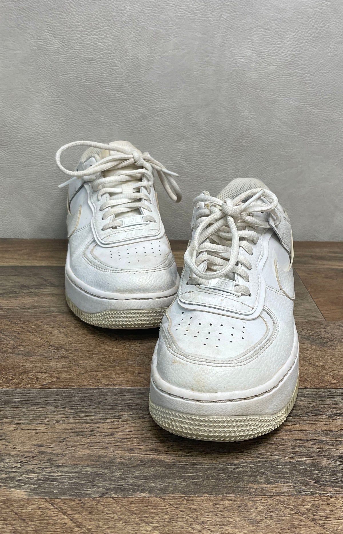 Nike Air Force 1 Shadow Triple White Women's Sneakers Size 8.5